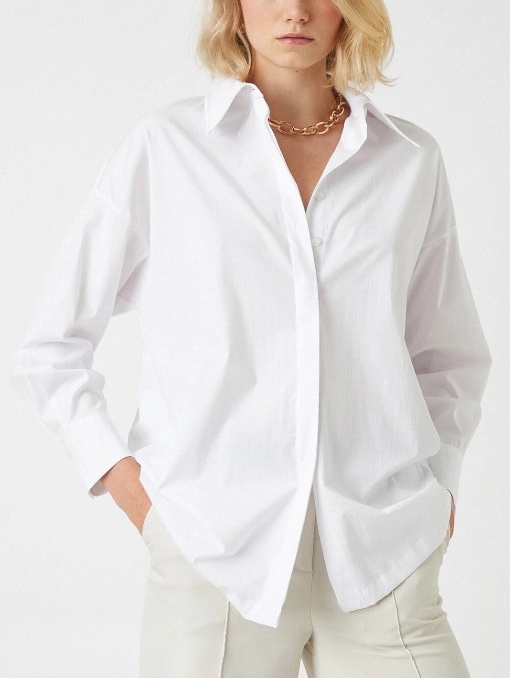 NWT White Classic Button-Down Shirt
